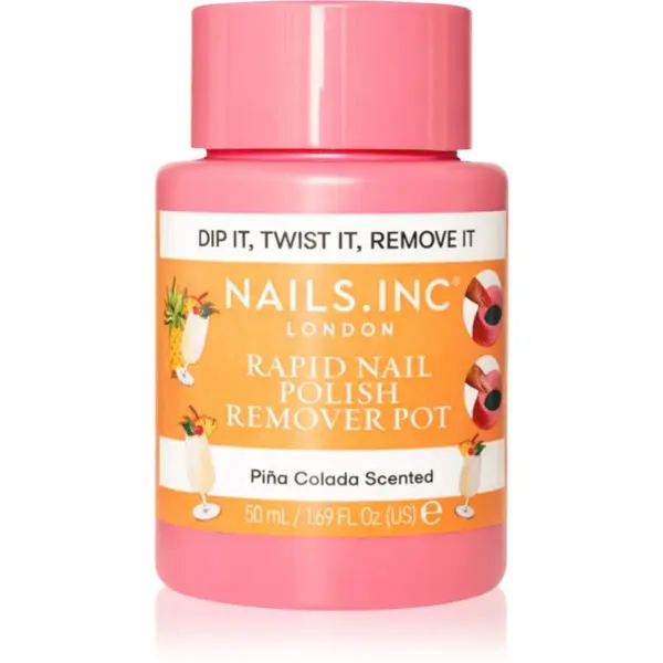 Nails Inc. Nails Inc. Rapid Nail Polish Remover Pot Pina Colada Scented sredstvo za skidanje laka s noktiju 50 ml