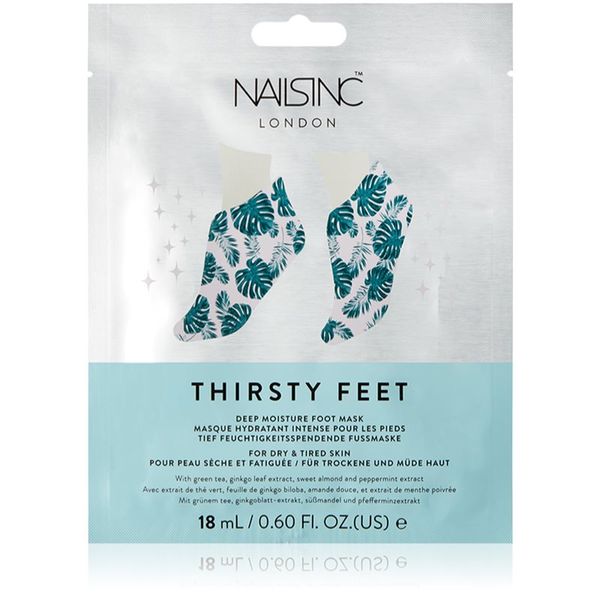 Nails Inc. Nails Inc. Thirsty Feet hidratantna maska za stopala 18 ml