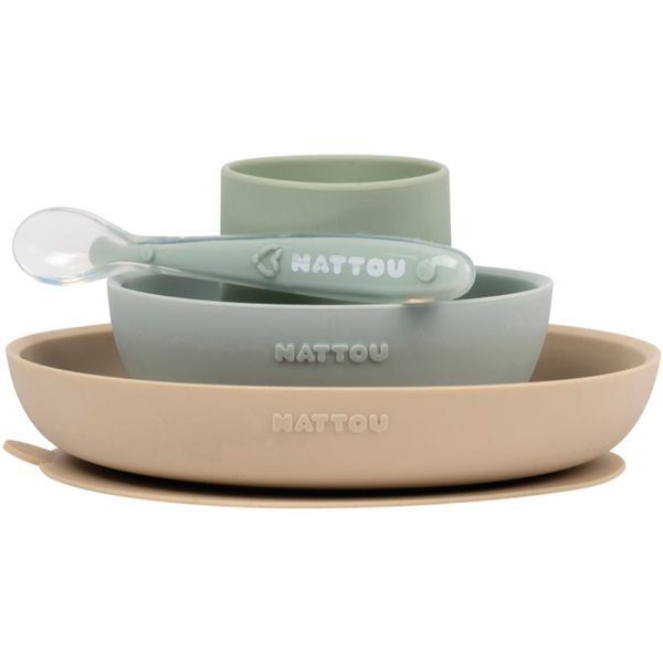 NATTOU NATTOU Tableware Set of 4 Pieces set pribora za jelo za djecu Green 4 kom