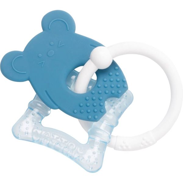 NATTOU NATTOU Teether With Cooling Part grickalica za bebe sa učinkom hlađenja Blue Mouse 3 m+ 1 kom