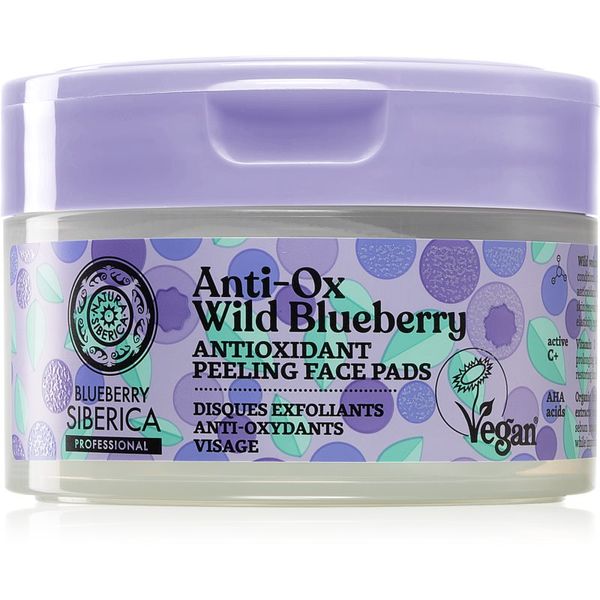 Natura Siberica Natura Siberica Anti-Ox Wild Blueberry blazinice za piling lica 20 kom