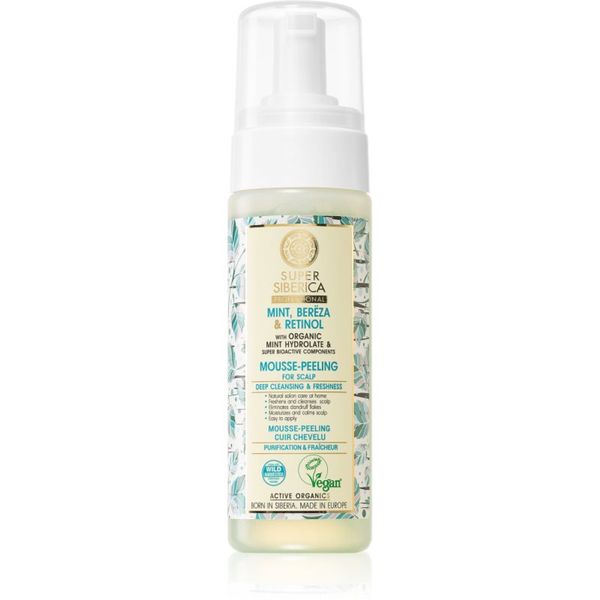 Natura Siberica Natura Siberica Mint, Bereza & Retinol pjenasti piling za vlasište 170 ml