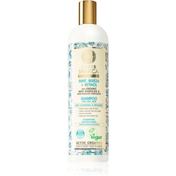 Natura Siberica Natura Siberica Mint, Bereza & Retinol šampon za masnu kosu 400 ml