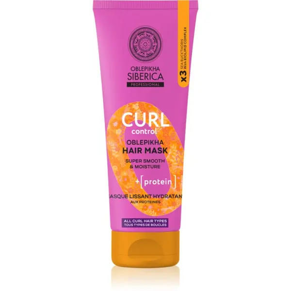 Natura Siberica Natura Siberica Oblepikha Siberica Curl Control maska za kovrčavu kosu 200 ml