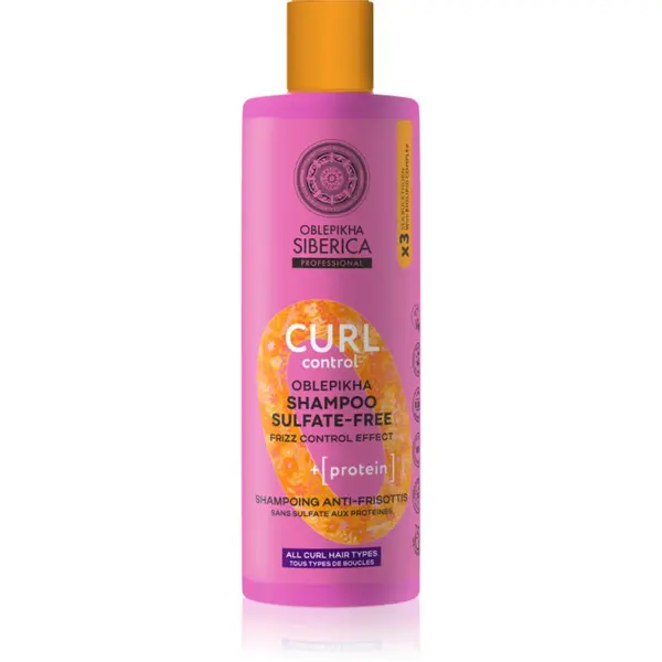 Natura Siberica Natura Siberica Oblepikha Siberica Curl Control proteinski šampon za kovrčavu kosu bez sulfata 400 ml