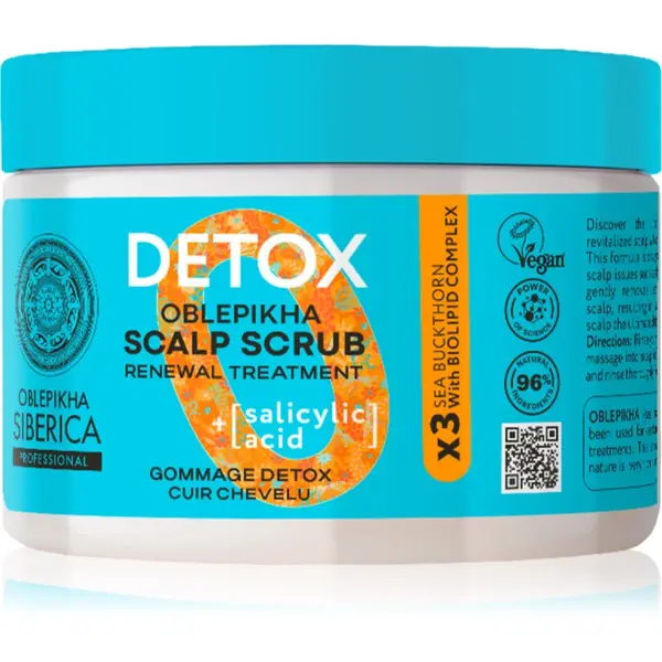 Natura Siberica Natura Siberica Oblepikha Siberica Detox piling s detoksikacijskim učinkom za sve tipove kose 300 ml