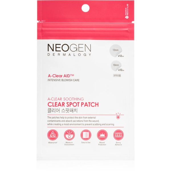 Neogen Dermalogy Neogen Dermalogy A-Clear Soothing Spot Patch flaster za čišćenje za lice sklono aknama 24 kom
