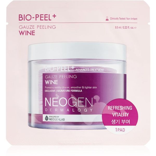 Neogen Dermalogy Neogen Dermalogy Bio-Peel+ Gauze Peeling Wine blazinice za piling lica za zaglađivanje kože lica i smanjenje pora 1 kom