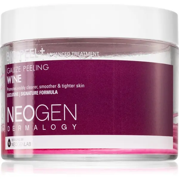 Neogen Dermalogy Neogen Dermalogy Bio-Peel+ Gauze Peeling Wine blazinice za piling lica za zaglađivanje kože lica i smanjenje pora 30 kom