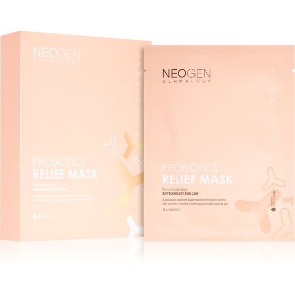 Neogen Dermalogy Neogen Dermalogy Probiotics Relief Mask umirujuća sheet maska s probioticima 5 kom