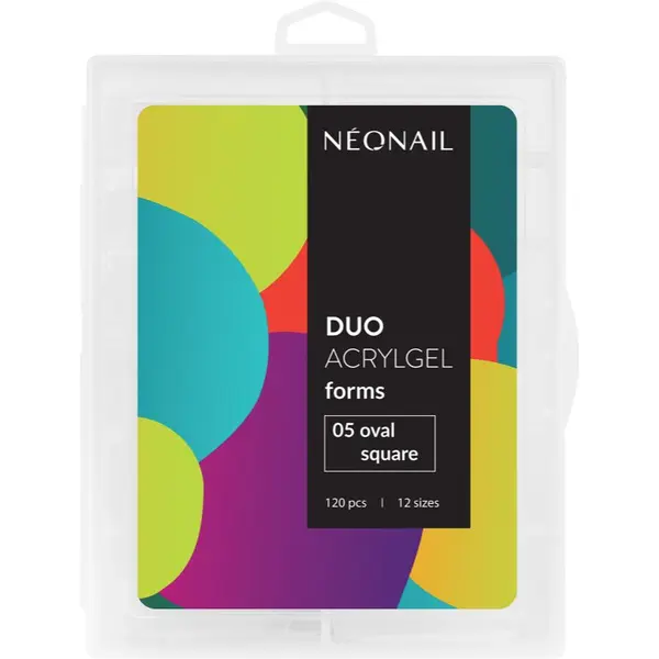 NeoNail NEONAIL Duo Acrylgel Forms Šablone za nokte tip 05 Oval Square 120 kom