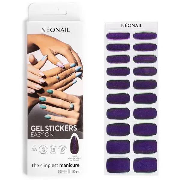 NeoNail NEONAIL Easy On Gel Stickers Naljepnice za nokte s upotrebom UV/LED lampe nijansa M02 20 kom
