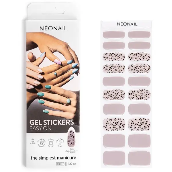 NeoNail NEONAIL Easy On Gel Stickers Naljepnice za nokte s upotrebom UV/LED lampe nijansa M04 20 kom
