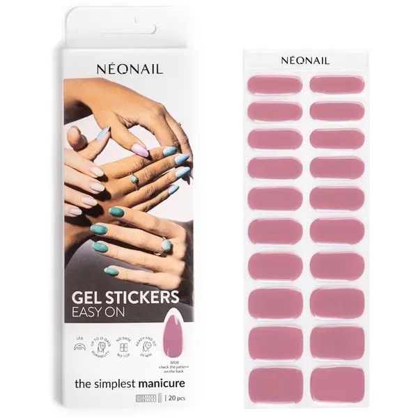 NeoNail NEONAIL Easy On Gel Stickers Naljepnice za nokte s upotrebom UV/LED lampe nijansa M08 20 kom