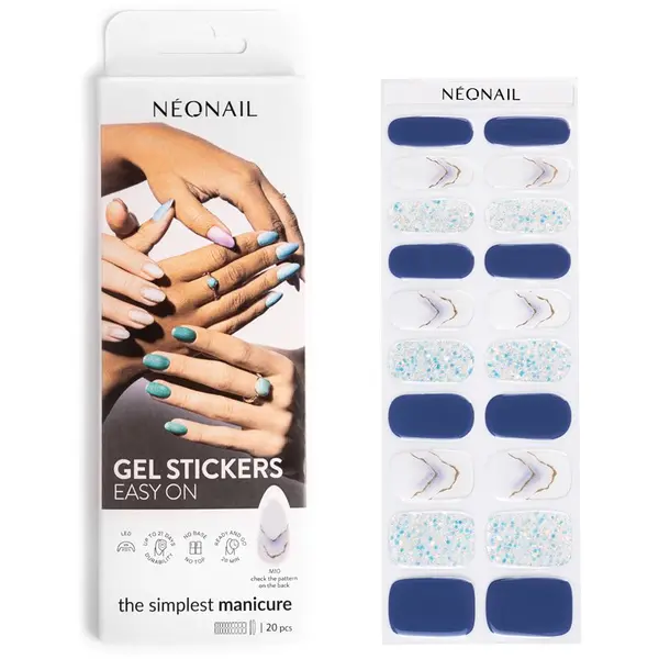 NeoNail NEONAIL Easy On Gel Stickers Naljepnice za nokte s upotrebom UV/LED lampe nijansa M10 20 kom