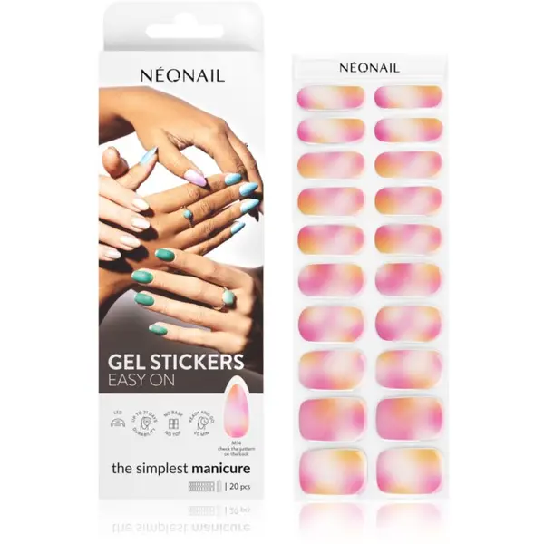 NeoNail NEONAIL Easy On Gel Stickers Naljepnice za nokte s upotrebom UV/LED lampe nijansa M14 20 kom