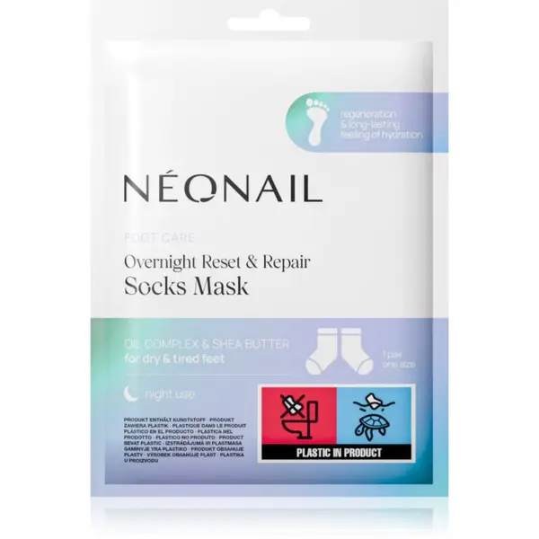NeoNail NEONAIL Foot Care Overnight Reset & Repair Socks Mask regenerirajuća maska za stopala u obliku čarapa za noć 1 par