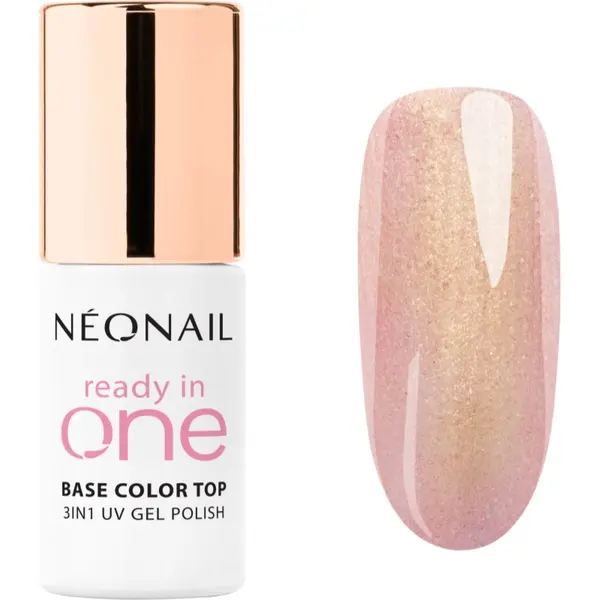 NeoNail NEONAIL Ready In One 3in1 UV Gel Polish gel lak za nokte s dijamantnim praškom nijansa 01 One Rose Glow 7.2 ml