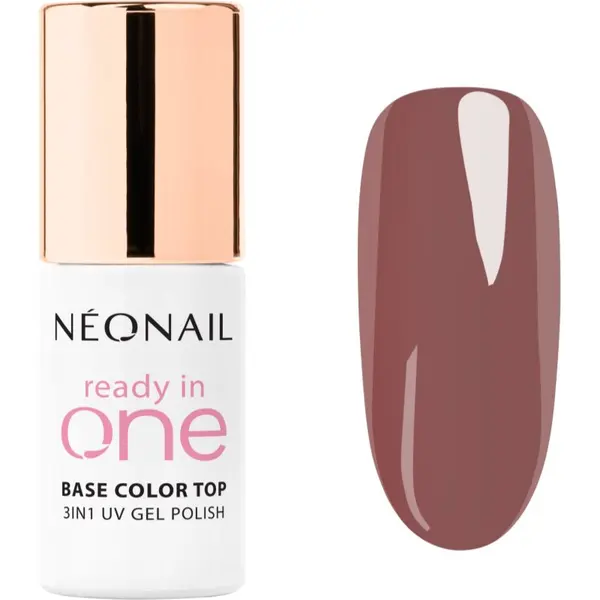 NeoNail NEONAIL Ready In One 3in1 UV Gel Polish gel lak za nokte s dijamantnim praškom nijansa 07 One Mocha Brown 7.2 ml