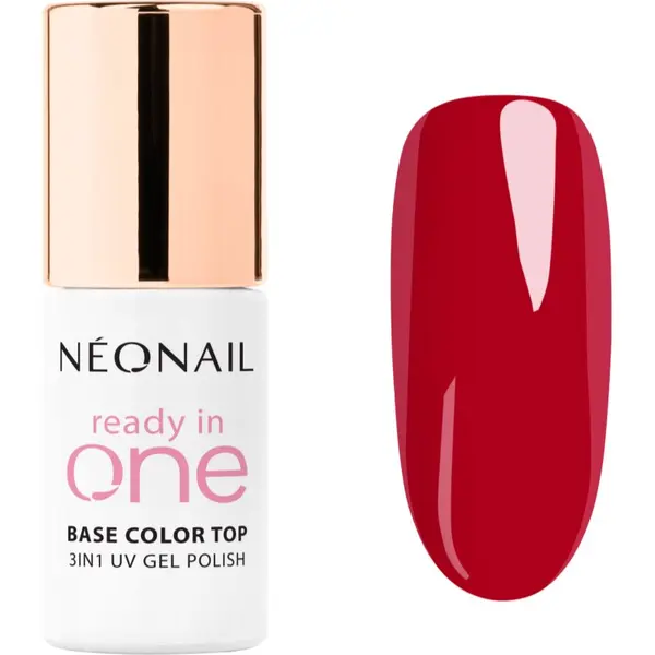 NeoNail NEONAIL Ready In One 3in1 UV Gel Polish gel lak za nokte s dijamantnim praškom nijansa 12 One Berry Red 7.2 ml