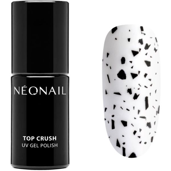 NeoNail NeoNail Top Crush nadlak za nokte za upotrebu uz UV/LED lampu nijansa Black Gloss 7,2 ml