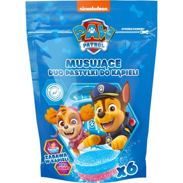 Nickelodeon Nickelodeon Paw Patrol Bath Pills raznobojne šumeće tablete za kupku 6x20 g