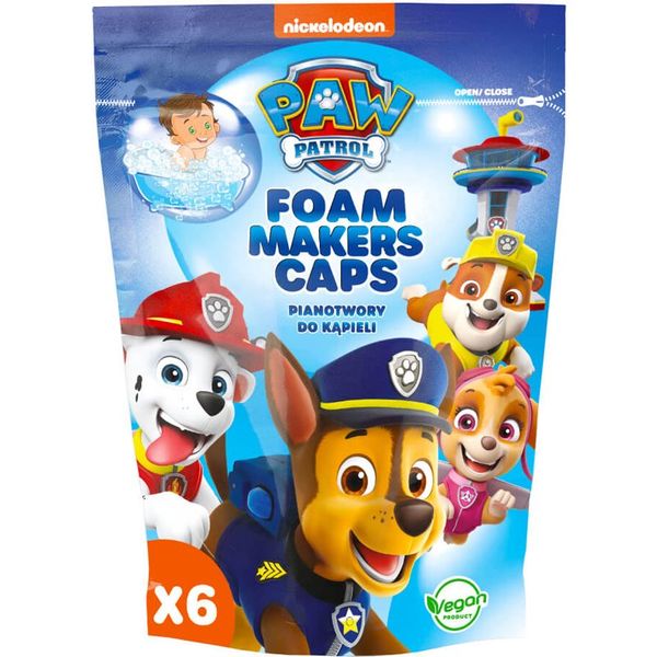 Nickelodeon Nickelodeon Paw Patrol Foam Makers Caps pjena za kupanje za djecu 6x16 g