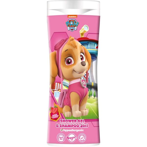 Nickelodeon Nickelodeon Paw Patrol Shower gel& Shampoo 2in1 šampon i gel za tuširanje za djecu Strawberry 300 ml
