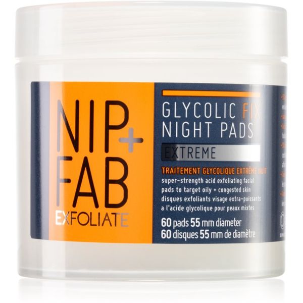 NIP+FAB NIP+FAB Glycolic Fix Extreme blazinice za čišćenje za noć 60 kom