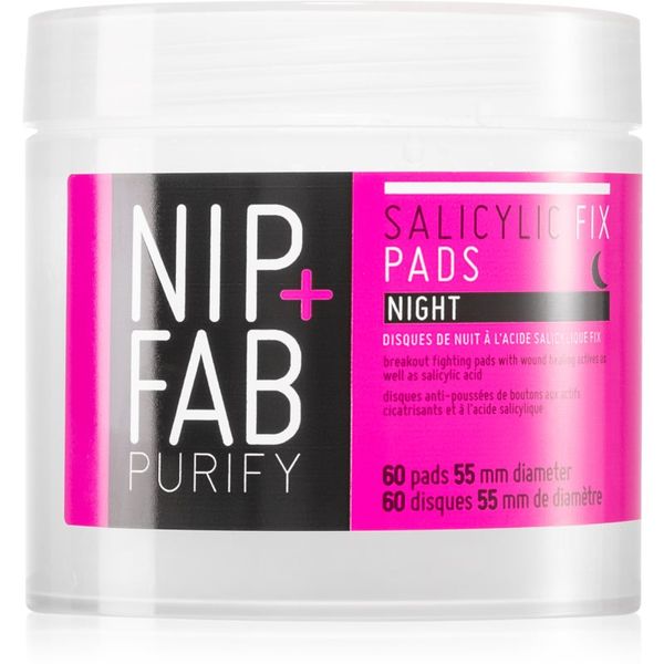 NIP+FAB NIP+FAB Salicylic Fix blazinice za čišćenje za noć 60 kom
