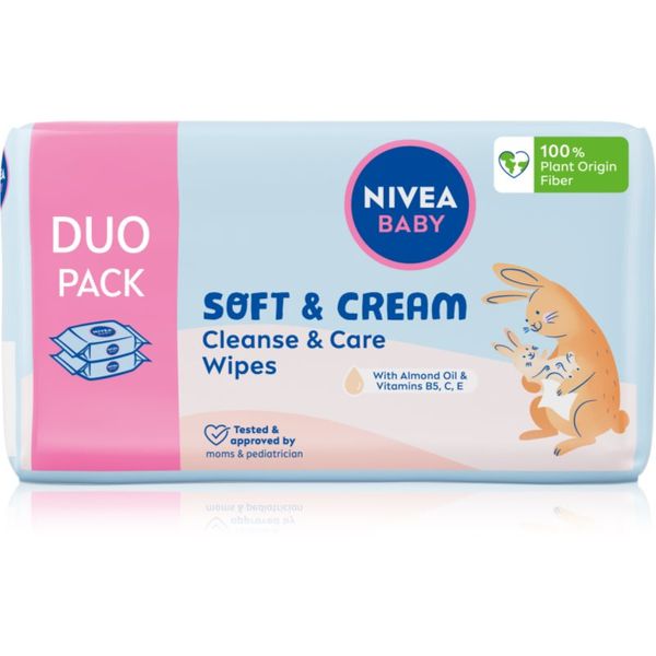 Nivea NIVEA BABY Soft & Cream dječje nježne vlažne maramice 2x57 kom