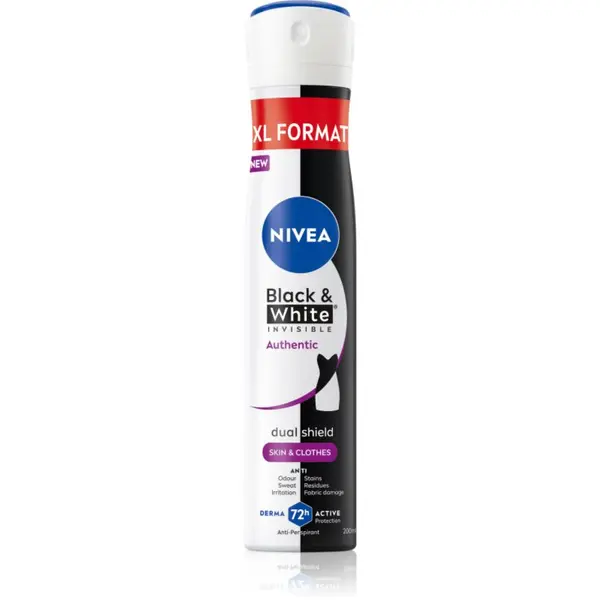 Nivea NIVEA Black & White Authentic antiperspirant u spreju 72h 200 ml