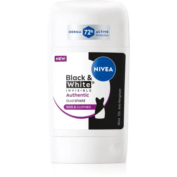 Nivea NIVEA Black & White Authentic čvrsti antiperspirant 72h 50 ml