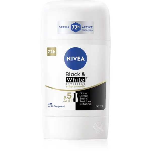 Nivea NIVEA Black & White Invisible Silky Smooth čvrsti antiperspirant 50 ml
