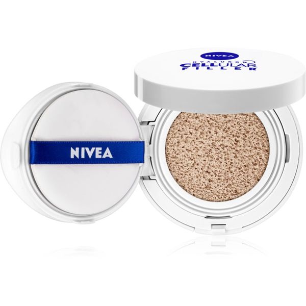 Nivea Nivea Hyaluron Cellular Filler Cushion tekući puder u spužvici 3 u 1 nijansa 02 Medium 15 g