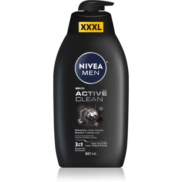 Nivea NIVEA MEN Active Clean gel za tuširanje za muškarce 887 ml