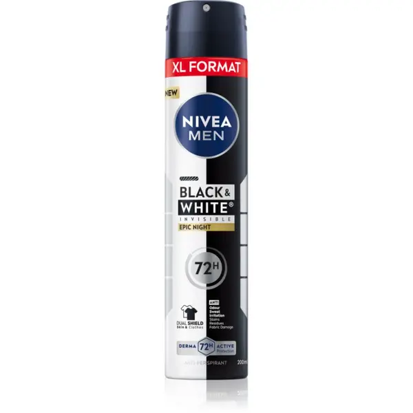 Nivea NIVEA MEN Black & White Epic Night antiperspirant u spreju za muškarce 200 ml