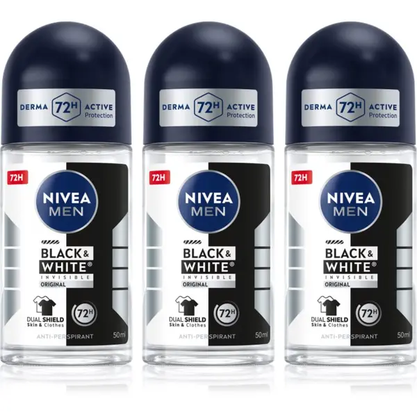 Nivea NIVEA MEN Black & White Invisible Original roll-on antiperspirant ekonomično pakiranje