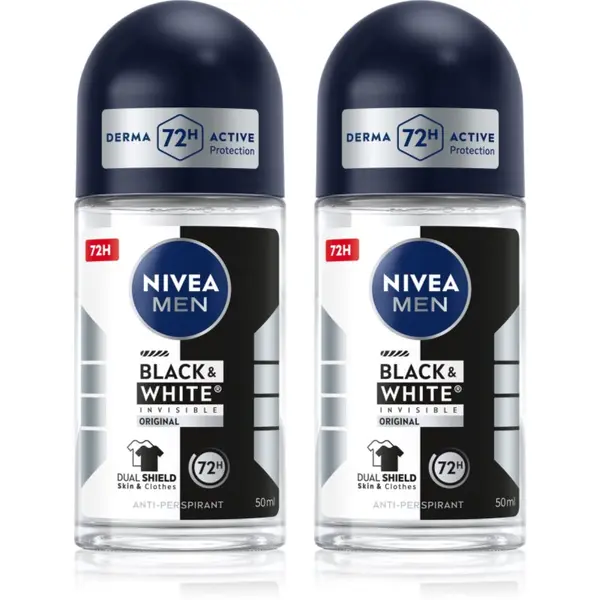 Nivea NIVEA MEN Black & White Invisible Original roll-on antiperspirant ekonomično pakiranje