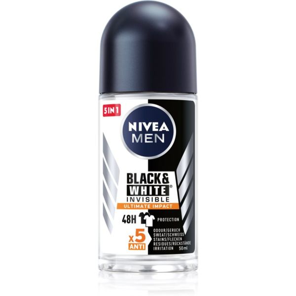 Nivea Nivea Men Invisible Black & White roll-on antiperspirant za muškarce 50 ml