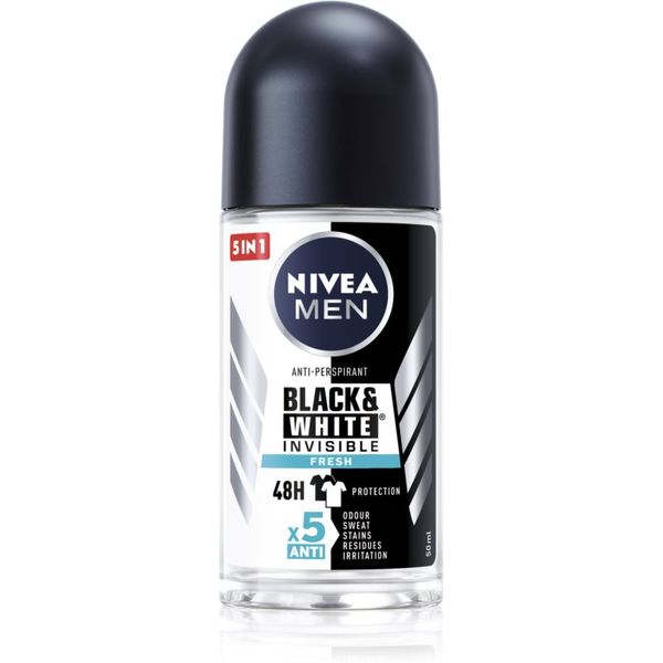 Nivea Nivea Men Invisible Black & White roll-on antiperspirant za muškarce 50 ml