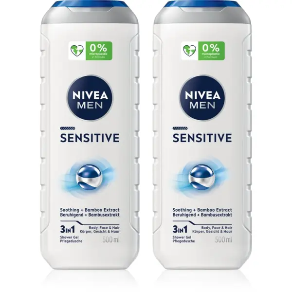 Nivea NIVEA MEN Sensitive gel za tuširanje za tijelo i kosu ekonomično pakiranje