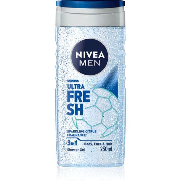 Nivea NIVEA MEN Ultra Fresh osvježavajući gel za tuširanje 3 u 1 250 ml