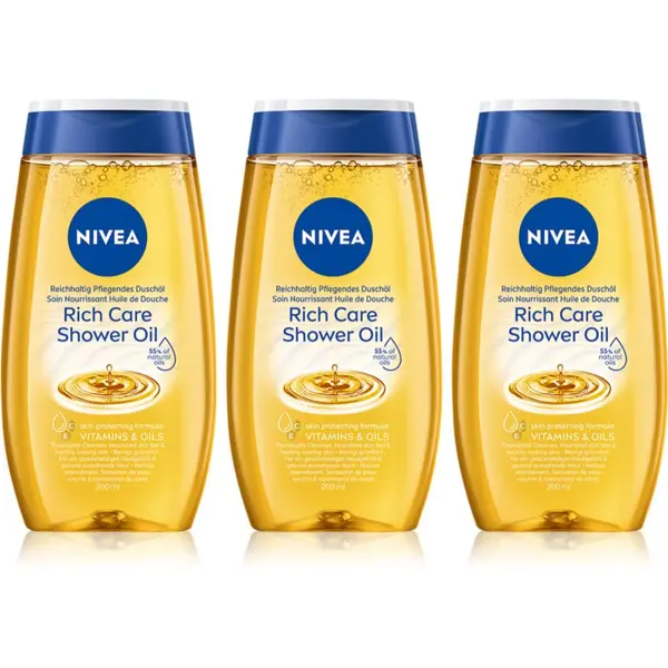 Nivea NIVEA Rich Care ulje za tuširanje za suhu kožu 3 x 200 ml