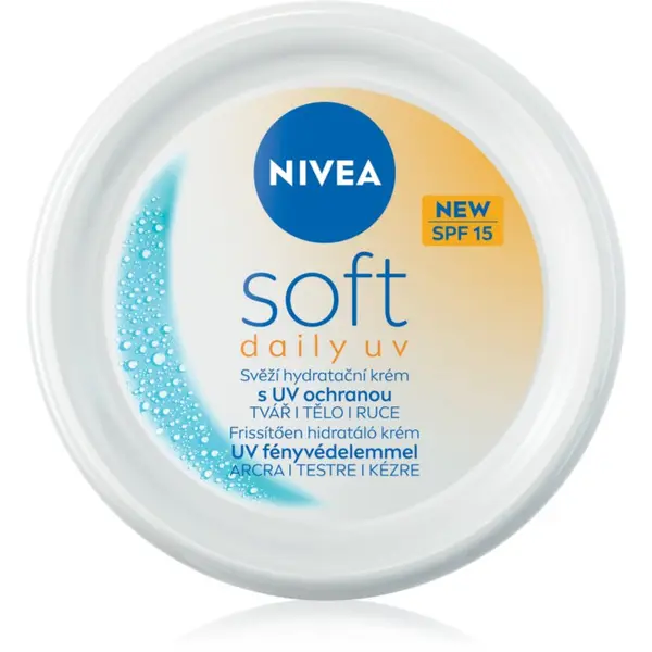 Nivea NIVEA Soft Daily UV hidratantna zaštitna krema za tijelo i lice SPF 15 100 ml
