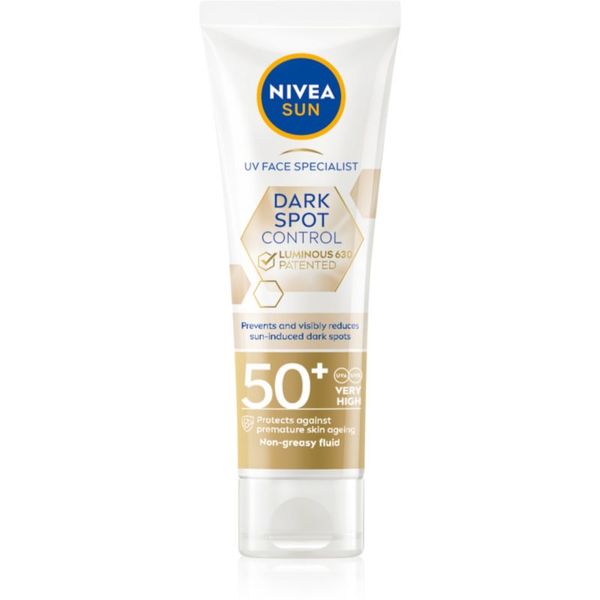 Nivea Nivea Sun Luminous 630 krema za lice za sunčanje protiv pigmentnih mrlja SPF 50+ 40 ml