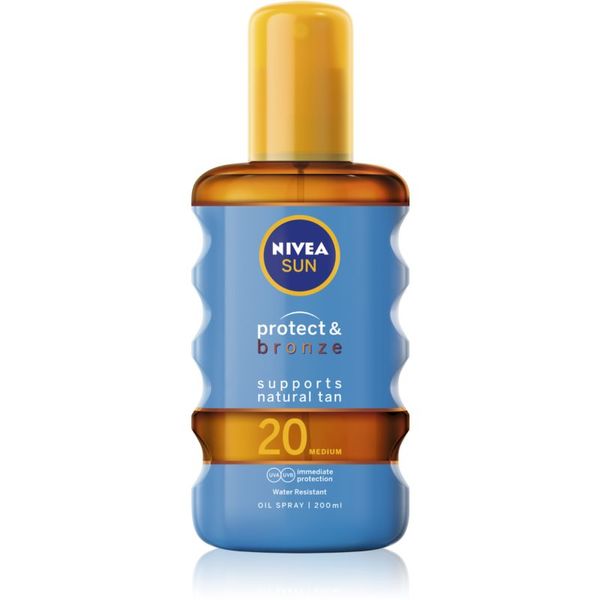 Nivea Nivea Sun Protect & Bronze suho ulje za sunčanje SPF 20 200 ml