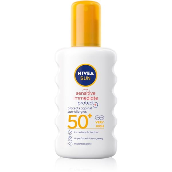 Nivea Nivea Sun Protect & Sensitive zaštitni sprej za sunčanje SPF 50+ 200 ml