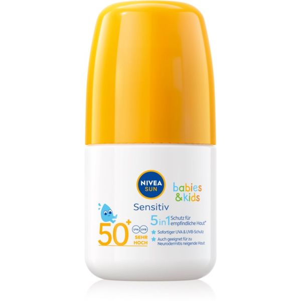 Nivea Nivea Sun Sensitiv dječje mlijeko za sunčanje roll-on SPF 50+ 50 ml