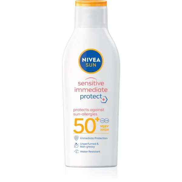 Nivea NIVEA SUN Sensitive Immediate mlijeko za sunčanje za osjetljivu kožu SPF 50+ 200 ml